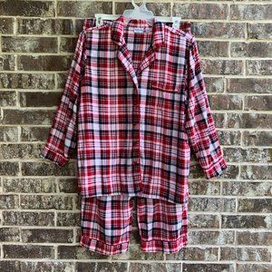 Kim Rogers Women's 2 Piece Pajama Set Red Plaid